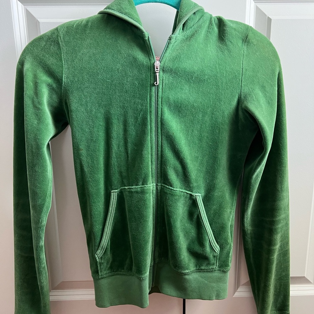 Juicy Couture Green Butterfly Zip Up